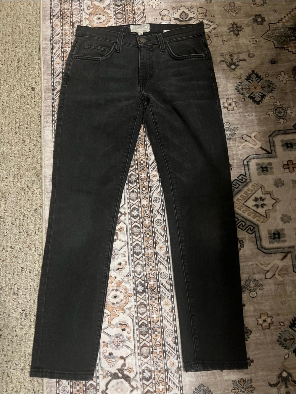CURRENT/ELLIOTT Black Leather Jeans with Signature Label size 23